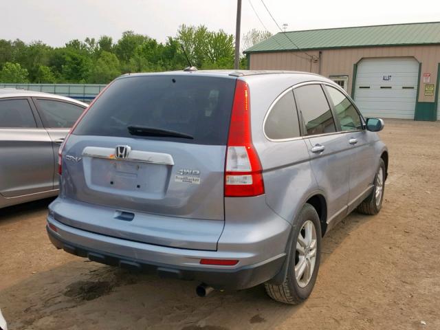 5J6RE4H78AL004616 - 2010 HONDA CR-V EXL BLUE photo 4