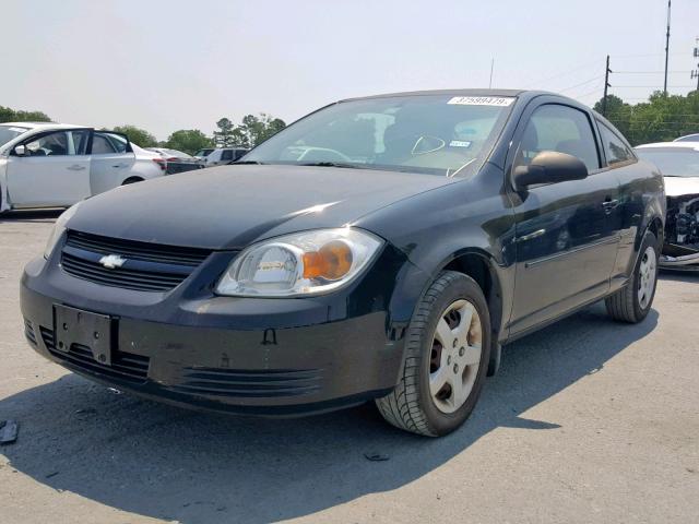 1G1AK12F357603439 - 2005 CHEVROLET COBALT BLACK photo 2