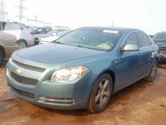 1G1ZF57569F103222 - 2009 CHEVROLET MALIBU HYB BLUE photo 2