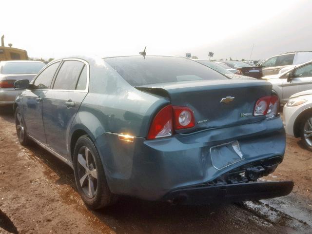 1G1ZF57569F103222 - 2009 CHEVROLET MALIBU HYB BLUE photo 3