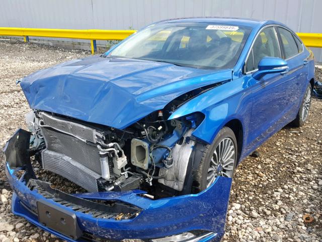 3FA6P0K90HR298441 - 2017 FORD FUSION TIT BLUE photo 2