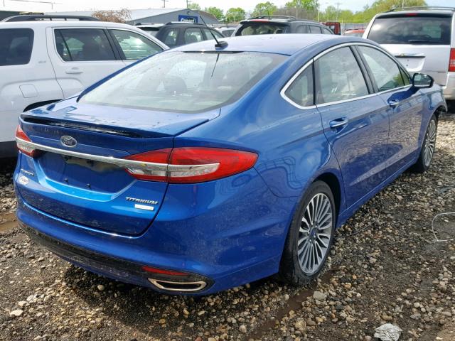 3FA6P0K90HR298441 - 2017 FORD FUSION TIT BLUE photo 4