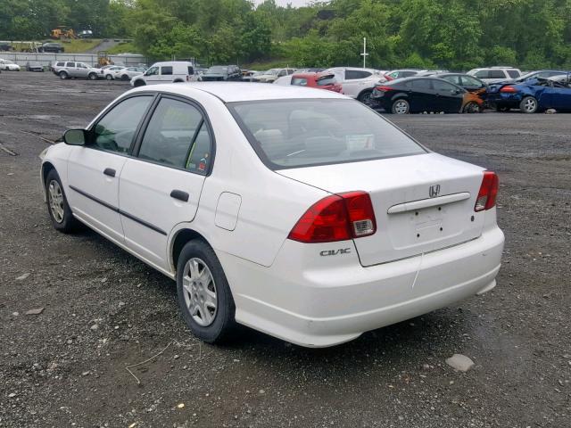 2HGES16334H611506 - 2004 HONDA CIVIC DX V WHITE photo 3