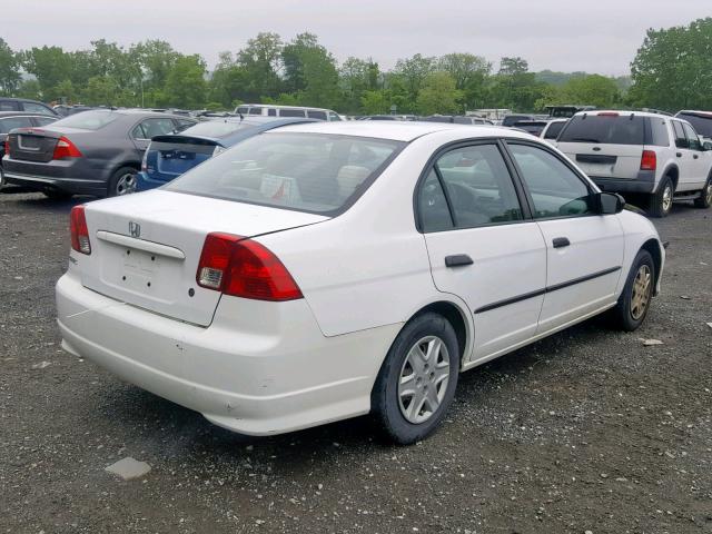 2HGES16334H611506 - 2004 HONDA CIVIC DX V WHITE photo 4