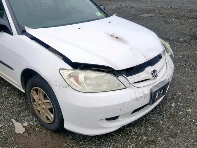 2HGES16334H611506 - 2004 HONDA CIVIC DX V WHITE photo 9