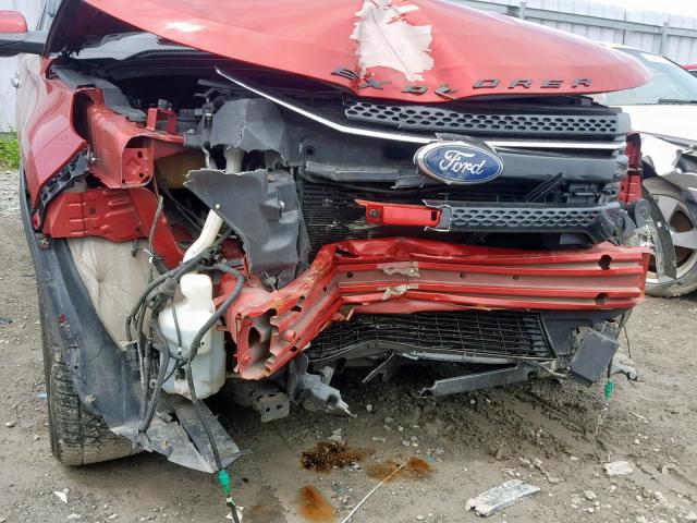 1FMHK8F86CGA87743 - 2012 FORD EXPLORER L RED photo 9