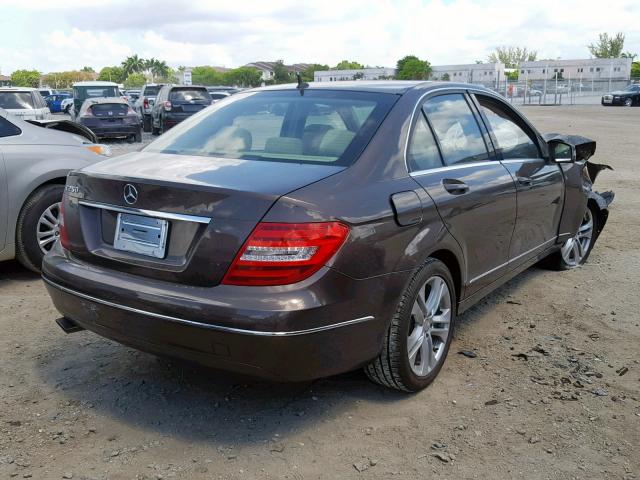 WDDGF4HB1DA780137 - 2013 MERCEDES-BENZ C 250 BROWN photo 4