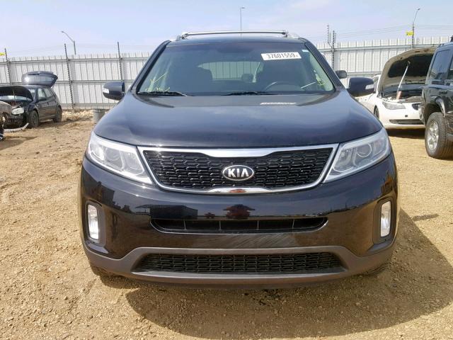 5XYKTDA75EG527231 - 2014 KIA SORENTO LX BLACK photo 9