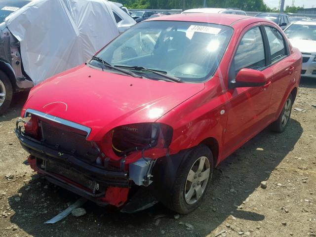 KL1TD56628B190613 - 2008 CHEVROLET AVEO BASE Қызыл фото 2