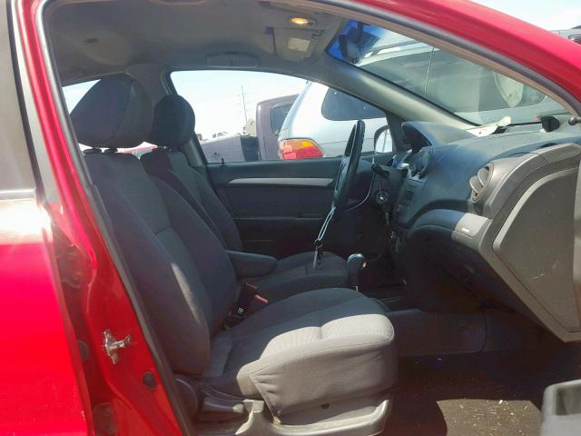 KL1TD56628B190613 - 2008 CHEVROLET AVEO BASE Қызыл фото 5