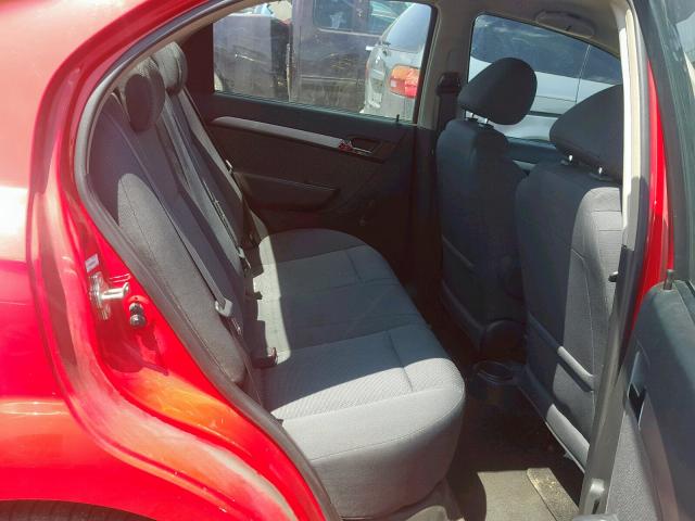 KL1TD56628B190613 - 2008 CHEVROLET AVEO BASE Қызыл фото 6