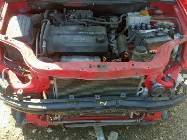 KL1TD56628B190613 - 2008 CHEVROLET AVEO BASE Қызыл фото 7