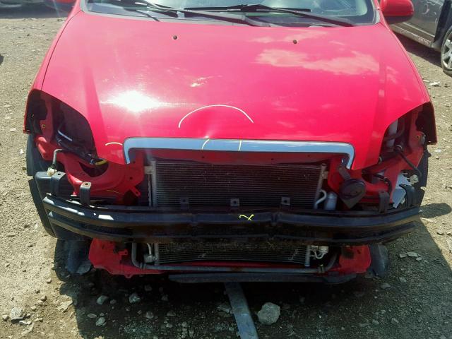 KL1TD56628B190613 - 2008 CHEVROLET AVEO BASE Қызыл фото 9