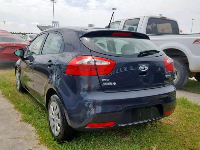 KNADN5A31D6124982 - 2013 KIA RIO EX BLUE photo 3