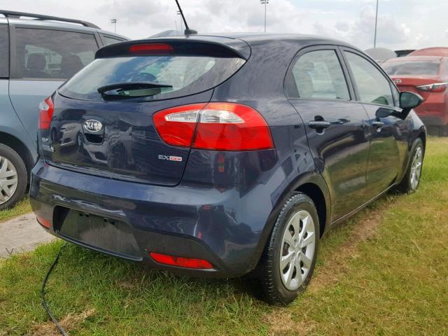 KNADN5A31D6124982 - 2013 KIA RIO EX BLUE photo 4