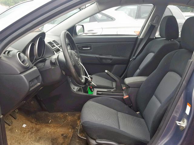 JM1BK32F981854111 - 2008 MAZDA 3 I BLUE photo 5