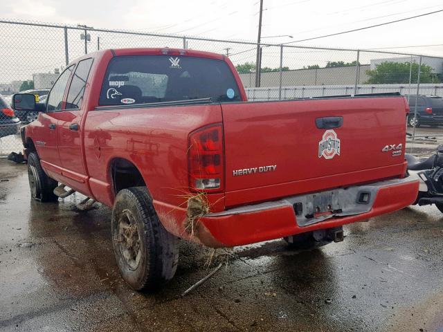 3D7KS28D16G207397 - 2006 DODGE RAM 2500 S RED photo 3