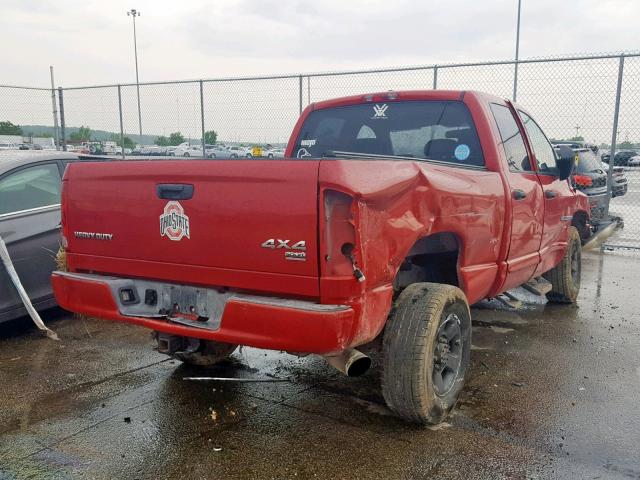 3D7KS28D16G207397 - 2006 DODGE RAM 2500 S RED photo 4