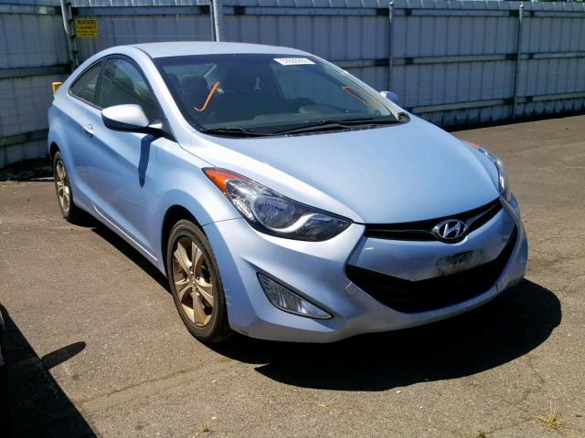 KMHDH6AE6DU005446 - 2013 HYUNDAI ELANTRA CO BLUE photo 1