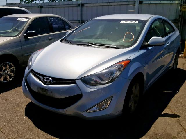 KMHDH6AE6DU005446 - 2013 HYUNDAI ELANTRA CO BLUE photo 2