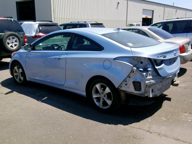 KMHDH6AE6DU005446 - 2013 HYUNDAI ELANTRA CO BLUE photo 3