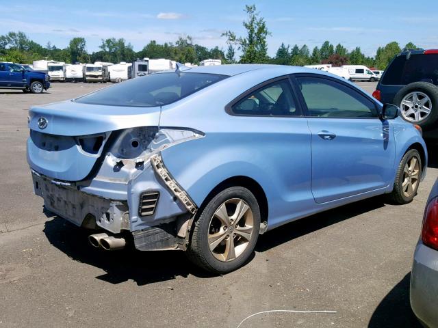 KMHDH6AE6DU005446 - 2013 HYUNDAI ELANTRA CO BLUE photo 4