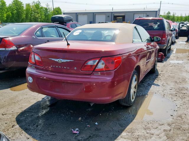 1C3LC55R08N682132 - 2008 CHRYSLER SEBRING TO RED photo 4