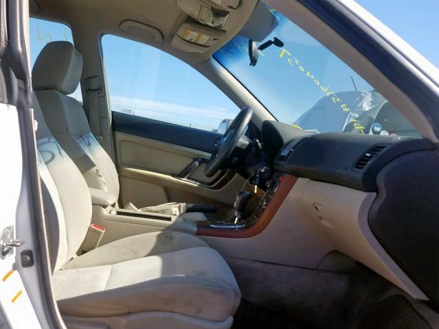 4S4BP61C467320014 - 2006 SUBARU LEGACY OUT WHITE photo 5