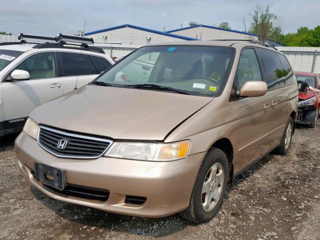 2HKRL18651H531793 - 2001 HONDA ODYSSEY EX GOLD photo 2