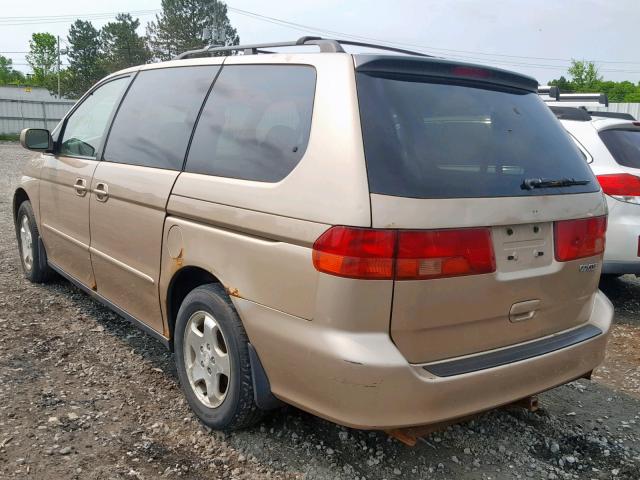 2HKRL18651H531793 - 2001 HONDA ODYSSEY EX GOLD photo 3