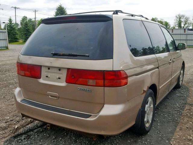 2HKRL18651H531793 - 2001 HONDA ODYSSEY EX GOLD photo 4