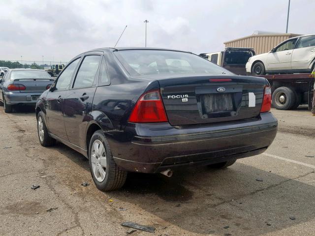 1FAFP34N27W346044 - 2007 FORD FOCUS ZX4 BLACK photo 3