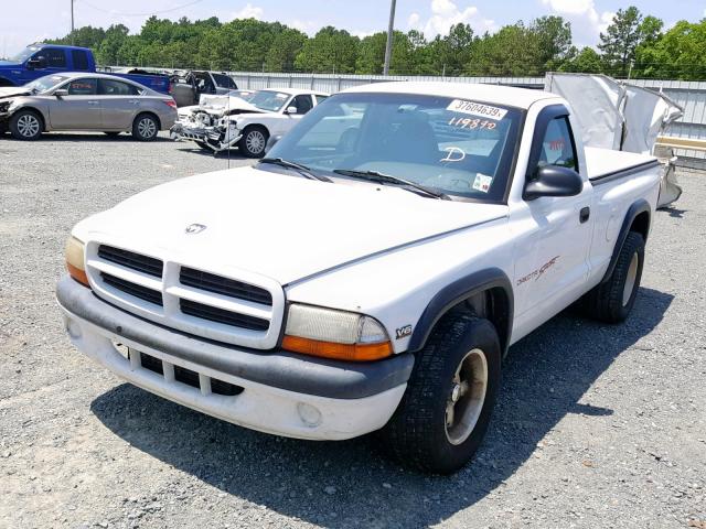 1B7FL26X5XS119890 - 1999 DODGE DAKOTA WHITE photo 2