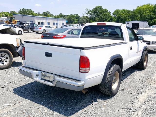 1B7FL26X5XS119890 - 1999 DODGE DAKOTA WHITE photo 4