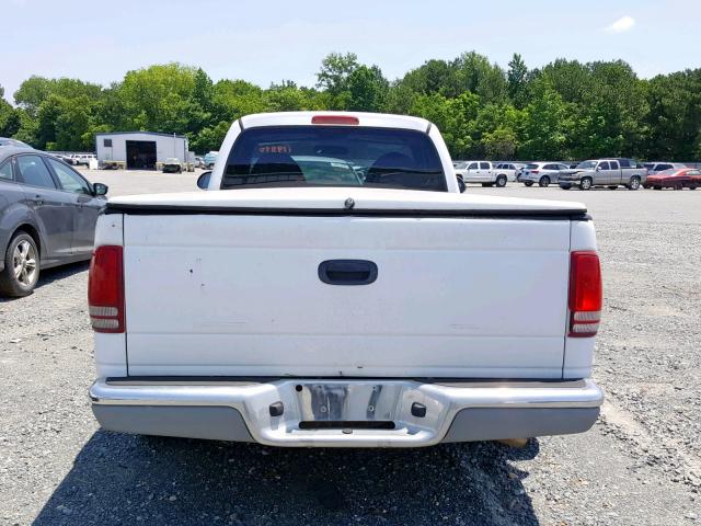 1B7FL26X5XS119890 - 1999 DODGE DAKOTA WHITE photo 6