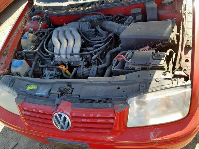 3VWRC29M0YM143083 - 2000 VOLKSWAGEN JETTA GL RED photo 7