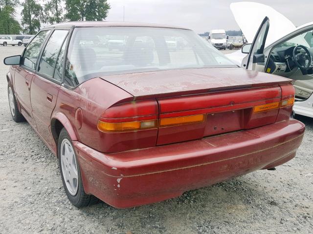 1G8ZK5570PZ165034 - 1993 SATURN SL2 RED photo 3