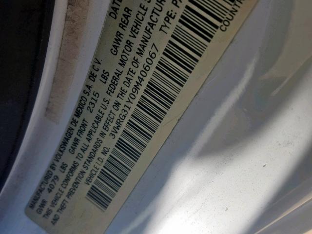 3VWRG31Y09M406067 - 2009 VOLKSWAGEN NEW BEETLE Ağ foto 10