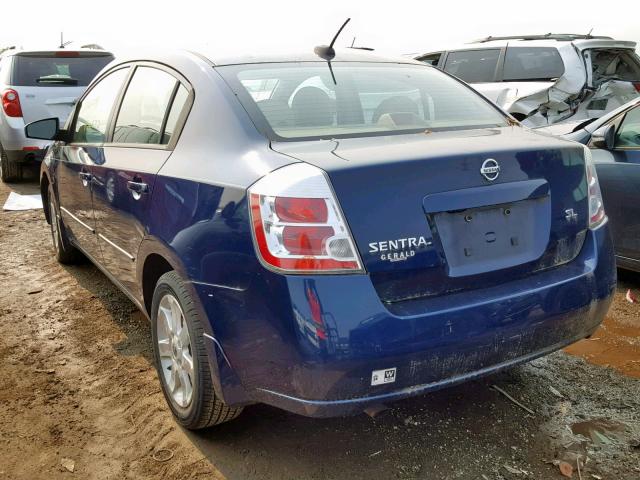 3N1AB61E38L624372 - 2008 NISSAN SENTRA 2.0 BLUE photo 3