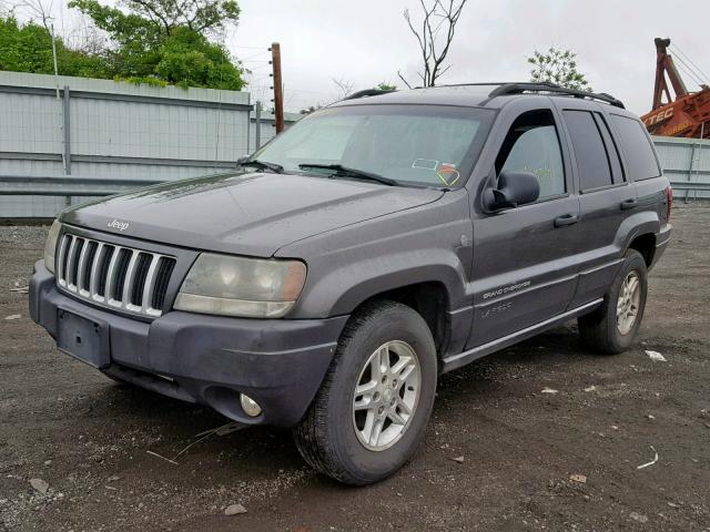 1J4GW48S24C398448 - 2004 JEEP GRAND CHER GRAY photo 2