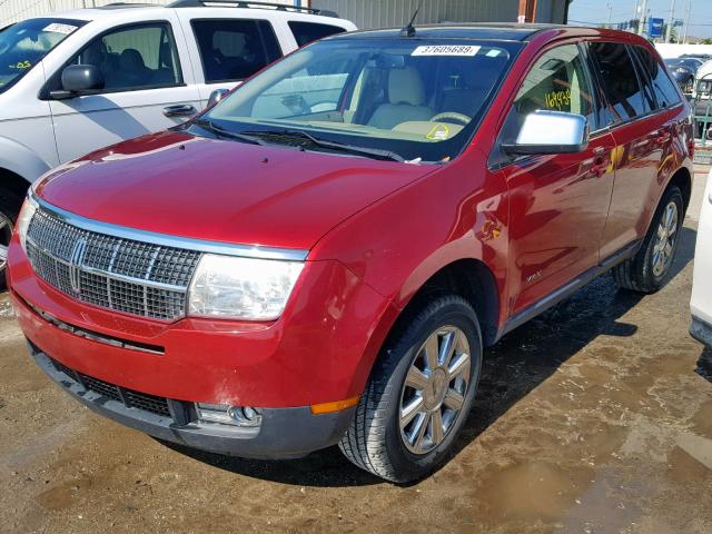 2LMDU88C47BJ13946 - 2007 LINCOLN MKX RED photo 2