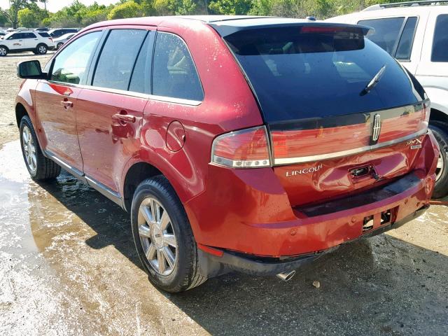 2LMDU88C47BJ13946 - 2007 LINCOLN MKX RED photo 3