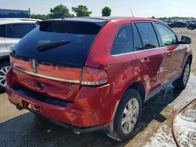 2LMDU88C47BJ13946 - 2007 LINCOLN MKX RED photo 4