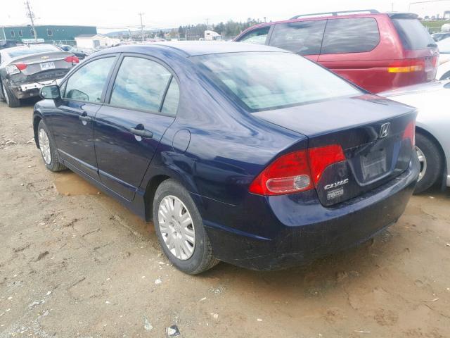 2HGFA16386H036104 - 2006 HONDA CIVIC DX V BLUE photo 3