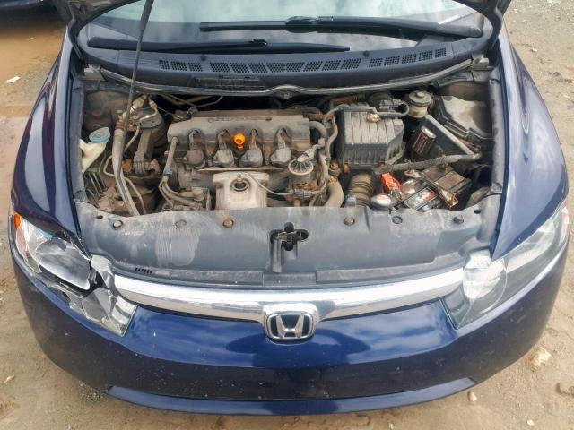 2HGFA16386H036104 - 2006 HONDA CIVIC DX V BLUE photo 7