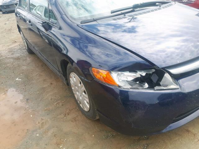 2HGFA16386H036104 - 2006 HONDA CIVIC DX V BLUE photo 9