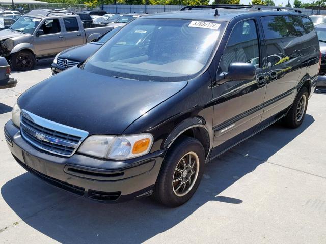 1GNDX13E41D204229 - 2001 CHEVROLET VENTURE LU BLACK photo 2