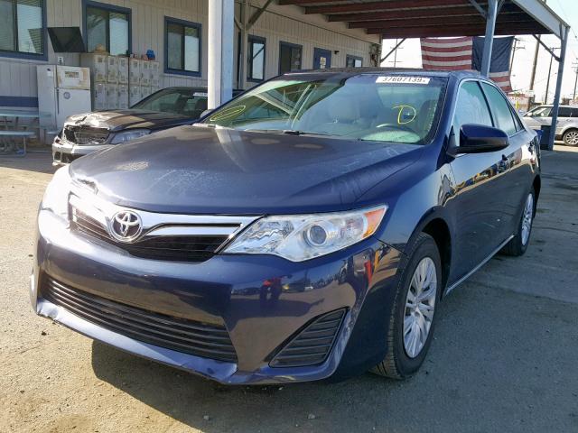 4T4BF1FK2ER373483 - 2014 TOYOTA CAMRY L BLUE photo 2