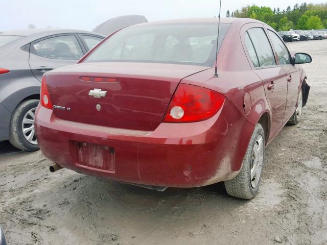 1G1AL55F577359800 - 2007 CHEVROLET COBALT LT RED photo 4