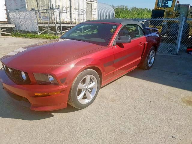 1ZVFT85H175214018 - 2007 FORD MUSTANG GT RED photo 2